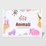 Activity Binders for Kids Aged 1-4 years , Animals Activity Binders, Montessori Books for Kids, Learning Toy, Educational Activity