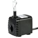 Decdeal 600L/H 8W Submersible Water Pump for Aquarium Tabletop Fountains Pond Water Gardens and Hydroponic Systems with 2 Nozzles AC220-240V