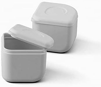 Miniware Silipods - Silicone Snack Containers For Kids - Dishwasher & Fridge Safe Silicone Food Storage Snack Containers for Toddlers - Food Grade Silicone Baby Food Containers (Grey 2 Pack4 oz)