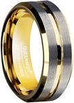 QUEENWISH 8mm Tungsten Ring for Men