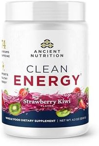 Ancient Nutrition Clean Energy Powder, Strawberry Kiwi, Supports Healthy Energy and Cognitive Health, Promotes Mental Alertness and Focus, 30 Servings