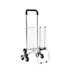 Panana Foldable Shopping Trolley Cart Grocery 6 Wheels Stair Climber Steel Grocery Cart Hard Wearing Foldaway for Easy Storage 35Ltr (Steel, 6wheels-HKST11WH)