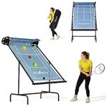 Ksports Racquet Sports Tennis Rebounder Net Large/Regular for Indoor/Outdoor Use for Tennis, Pickleball, Padel, Squash, Racquetball, & Table Tennis w/Carry Bag (Regular Blue)