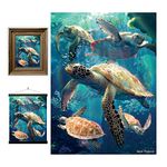 3D LiveLife Lenticular Wall Art Prints - Sea Turtle Swim from Deluxebase. Unframed 3D Ocean Poster. A perfect wall filler. Original artwork licensed from renowned artist, David Penfound