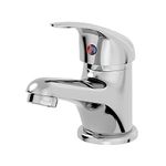 Architeckt® Essentials Bathroom Basin Sink Mixer Tap Modern Mono Round Single Lever Handle Faucet for Sinks, Polished Chrome