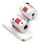 Zeberoxyz 2PCS 5mm to 8mm Aluminium Plum Flexible Shaft Coupling Diameter20mm Length25mm 5x8mm Motor Connector Flexible Coupler for 3D Printer CNC Machine and Servo Stepped Motor（5x8mm）