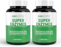 Super Enzymes Supplement - Digestive Enzymes with Prebiotics and Probiotics for Women and Men - Supports Gut Health, Gluten Digestion, Lactose Absorption, Plant Based Dietary Pills - 120 Capsules