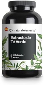 Extracto de té verde - 180 cápsulas - 1998 mg por dosis diaria – con ECGC y polifenoles – dosificación alta, sin aditivos