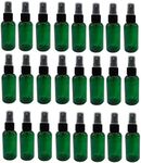 Natural Farms 2 oz Green Boston Bottles - 24 Pack Black Fine Mist Sprayers