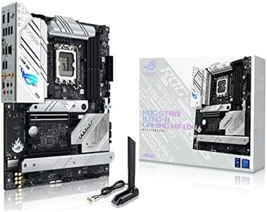 ASUS ROG Strix B760-A Gaming WiFi D4 Intel B760 (13th and 12th Gen) LGA1700 white ATXmotherboard, 12+1 power stages, DDR4, PCIe 5.0, three M.2slots, WiFi 6E, USB 3.2 Gen 2x2 Type-C®, and Aura Sync RGB