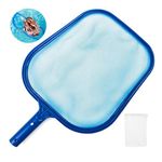 WDFLLF Pool Net, Pool Skimmer with Fine Mesh Pool Net Skimmer with 1 Pcs Pool Skimmer Socks for Indoor and Outdoor Swimming Pools Hot Spring Pools Hot Tubs Ponds Pool Nets For Cleaning