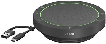 Jabra Speak2 55 Wireless Bluetooth Speakerphone with 4 Noise-cancelling Mics, Full-range 50mm Speaker, Wideband Audio, Compact and portable - MS Teams Certified, Works with Other Platforms - Dark Grey