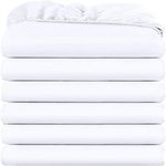 Utopia Bedding Twin Fitted Sheets - Bulk Pack of 6 Bottom Sheets - Soft Brushed Microfiber - Deep Pockets - Shrinkage & Fade Resistant - Easy Care (White)