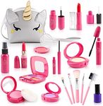 Own1one Pretend Makeup Sets for Girls, Children Fake Make Up Set for Little Girl, Kids Pretend Play Makeup Toys Presents, Little Girl Pretend Makeup Birthday Gifts for Age 3 4 5 6 7 Year Old