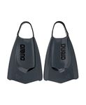 arena Powerfin Pro II Swimming Pool Training Fins, Adult Swimming Pool Fins, 100% Silicone Fins, Comfortable Short Swimming Pool Fins, 6.5-7.5, Black