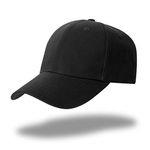 GWHOLE Baseball Cap Unisex Black Cap Adjustable Cap Hat Classic Sports Casual Plain Summer Sun Hat