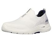 Skechers Men's Gowalk 6-Stretch Fit Slip-on Athletic Performance Walking Shoe, White/Navy, 12