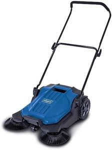 Scheppach Kehrmaschine S800 Handkehrmaschine Kehrbesen | 650mm Kehrbreite | 2600m²/h Flächenleistung | 20L Fangkorb | effektives 3-Bürsten-Kehrsystem | geeignet für Laub, Sand, Kies und Rasenschnitt