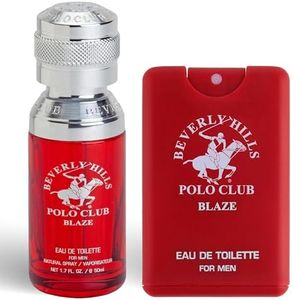 Beverly Hills Polo Club BHPC Men's Eau De Toilette Bonus Pack, 1.7oz EDT + Bonus EDT Pocket Spray (Blaze)