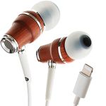 Symphonized MFI Wired Earbuds for iPhone, Wooden Lightning Headphones, Wired Earphones for iPhone with Apple Certified Lightning and Built-in Mic