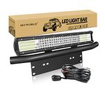 SKYWORLD LED Light Bar, Quad Row 20 inch 510W Spot Flood Combo Beam Work Driving Lamp with License Plate Mounting Bracket Wiring Harness Kit for Truck Offroad Car ATV SUV 4X4 Boat 12V 24V