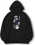 ABSOLUTE DEFENSE Jujutsu Kaisen Hoodie Men Women Anime Causal Fleece Hooded Neck Regular Stylish Latest Black Blue Lavender, L