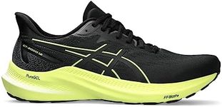 ASICS Men's GT-2000 12 Running Shoes, Black/Glow Yellow, 9 US