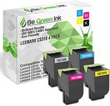 Be Green Ink Compatible Toner Cartridge for Lexmark CS310dn CS410dn CS310n CS310 CS510de CS410n CS410 CS510-701HK 70C1HK0 701HC 70C1HC0 701HM 70C1HM0 701HY 70C1HY0 Toner (4 Pack)