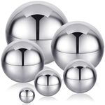 Shappy 6 Pcs Sensory Reflective Balls Stainless Steel Mirror Balls Gazing Ball Mirrored Spheres Sensory Balls for Christmas Color Image Reflection Bedroom Ornaments, 6 Sizes