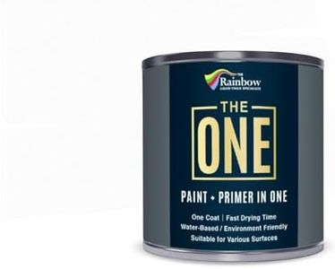 THE ONE Paint & Primer: Most Durable All-in-One Furniture Paint, Cabinet Paint, Front Door Paint, Wall Paint, Bathroom, Kitchen, Quick Drying Craft Paint for Interior/Exterior (White, Matte, 8.5oz)
