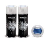 Polisan Spray Paint | Metallic Blue | Perfect for Radiator, Plastic, Fabric, Metal, Wood, Bike, Marking | 2 x 400ml | Double Pack