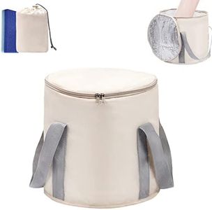 25L Large Collapsible Heat Preservation Foot Bath Basin, Portable Travel Foot Bath Tub, Multifunctional Folding Water Bucket for Soaking Feet, Outdoor, Camping & Foot Pumice Scrubber Bonus