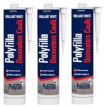 Decorators Caulk 290ml – White (Pack of 3) | Flexible Acrylic Sealant for Interior & Exterior Use | Smooth Finish, Paintable in 1 Hour
