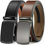 Ratchet Belts for Men 2 Pack - 1 3/