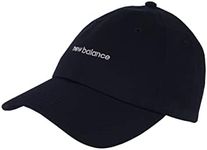 New Balance Men's and Women's NB Linear Logo Hat, One Size, Black