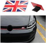 Ziciner 3D British Flag Emblem Badge with L Shaped Mounting Bracket, Auto Front Fender Badge Sign Emblem, Car Front Grill Bumper Decoration, Compatible with European Vehicles