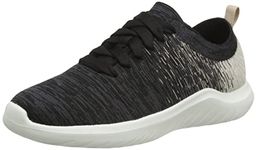 Clarks Womens Nova Glint Blk/White Combi (26165317) UK-6