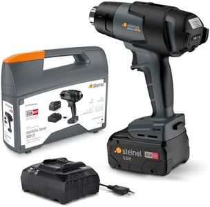 Steinel MobileHeat MH5 Battery Heat Gun with Metabo 5.5 Ah CAS 18 V Battery, Wireless Professional Hot Air Gun in Case, 4 Seconds Heating Time, 50-500 °C, 300 L/min