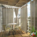 HIPPO 230 GSM Outdoor Sun Blocking Balcony Loop Curtains Sun & UV Protection, Light Filtering 4.5FTX7.5FTDoor Curtain (Sahara-Sand)