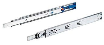 Hettich Drawer Channel Runner KA 4532 Si.Sy. Silent System Closing Telescopic Ball-Bearing Full Extension Runner for Side Mounting (Galvanized Steel, Loading Capacity 35 Kg, Zinc, 450 mm, 18-inch)