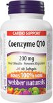 Webber Naturals Coenzyme Q10 (CoQ10) 200 mg, High Potency Antioxidant, Non-GMO, Gluten Free, 60 softgels, for Heart Health and Cellular Energy Production