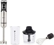 Amazon Basics 500 Watt Multi-Speed Immersion Hand Blender with Attachments