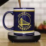 Uncanny Brands NBA Golden State Warriors Logo Mug Warmer with Mug Keeps Your Favorite Beverage Warm - Auto Shut On/Off