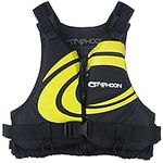 Typhoon Yalu XT 50n Buoyancy Jacket Typhoon Yalu Wave Front Zipper 50N Buoyancy Aid - Canoe Kayak Dinghy SUP Jacket (Black/Yellow, M-L weights 50-70KGS)