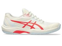 ASICS Womens Game FF Pickleball Cream/Flash Red Tennis Shoes - 5 UK (1042A280.100)