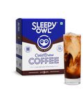 Sleepy Owl Dark Roast Cold Brew Coffee Bags | Set of 5 Packs - Makes 15 Cups | Easy 3 Step Overnight Brew - No Equipment Needed | Medium Roast | 100% Arabica | Directly Sourced From Chikmagalur