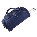 Lightweight Large Holdall with Wheels - Roller Bag by Pierre Cardin | Durable Stress Tested Skate Wheeled Holdall | Trolley & Grab Carry Options | Travel Duffle Bag CL769 (Large Navy 30")