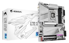 Gigabyte Z790 AORUS ELITE AX ICE Motherboard - Supports Intel Core 13th CPUs, 16+1+2 Phases Digital VRM, up to 7600MHz DDR5, 4xPCIe 4.0 M.2, Wi-Fi 6E, 2.5GbE LAN, USB 3.2 Gen 2