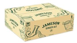 swor Jameson Ginger Ale Flavoured Carbonated Water (Pack Of 24, 24 X 250Ml) Premium Highball Mixer | Low Calorie | Aerated Drink | 100% Natural Ingredients