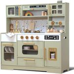 Kids Wooden Play Kitchen Set – Real